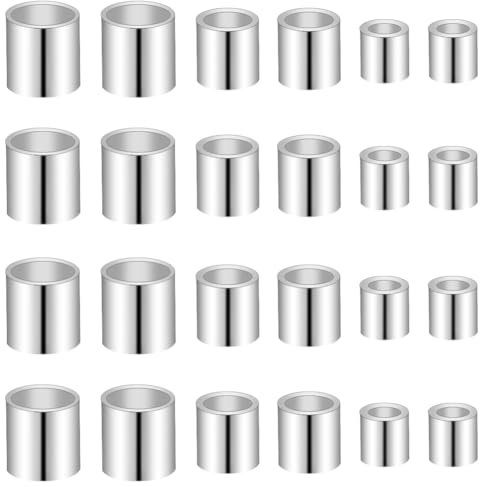 PandaHall 925 Quetschperlen Aus Sterlingsilber 90 Stück Zwischenperlen 3 Größen Endstopper Perlen Quetschperlen 1.4 mm 1.5 mm 2 mm Schmuck Quetschperlen Für Die DIY Schmuckherstellung