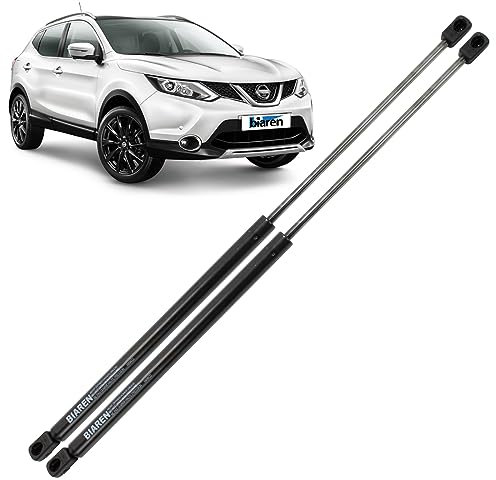 BIAREN Lot de 2 vérins à gaz pour hayon arrière pour Nissan Qashqai J11 2013-2019 Système de levage 425 (N) 530 mm 90450-4EA0A 90450-4EA1A