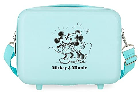 Disney Mickey & Minnie Bisous Turquoise Trousse de Toilette Adaptable 29x21x15 cm ABS Rigide 9,14L 0,8 kgs