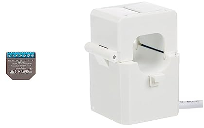 Shelly EM + Shelly Trasformatore di Corrente 120A Bundle, Interruttore a Relè Intelligente, Contatore di Energia, Controllo Contattori, Domotica, Monitoraggio dell'Energia, iOS Android