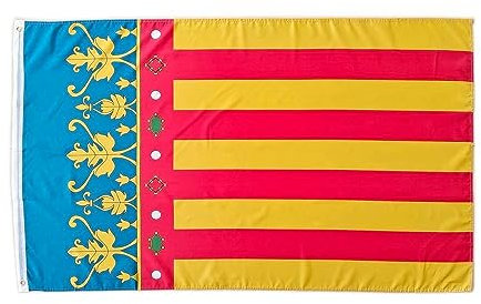 Bandera de Comunidad Valenciana, bandera colores Comunidad Valenciana, bandera 150cm x 90cm, bandera Comunidad Valenciana