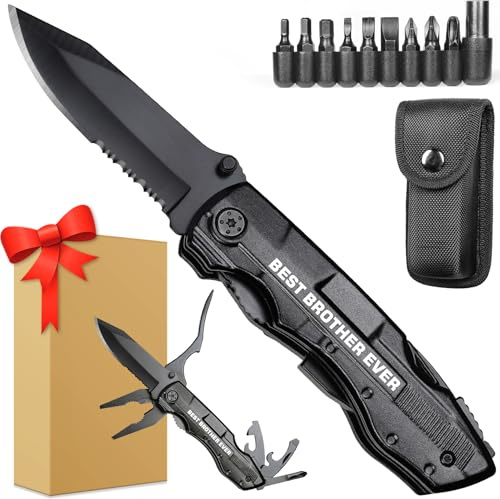 Gifts for Brother,”Best Brother Ever”Multitool Knife,Brother Christmas Gifts,Birthday Gifts Ideas for Brother,Brother Gifts from Sister,Gifts for Brother Gadget,Best Brother Gifts