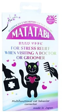 Matatabi Polvo para Gatos | Polvo antiestrés natural para aliviar el estrés en visitas al médico o peluquero | Estimula el apetito y fortalece el sistema inmunológico | alternativa a la hierba gatera