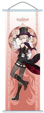 1 x Genshin Impact Fontaine-Poster, Wandbehang, geschmiedeter Stoff, Malerei, Dekor, Wohnzimmer (Lyney)