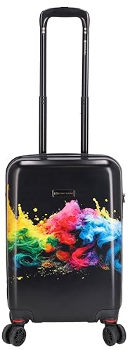 Kenorada Reisetrolley Plumeria 4W | Hartschalen Koffer aus Stabiler ABS-Schale | TSA-Zahlenschloss | Vier 360°-Rollen | Trolley mit praktischer Aufteilung (Multi, S - Handgepäck 55cm)