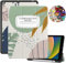 Cabreche Compatible with iPad 10.2 inch Case 9th /8th /7th Generation (2021/2020/2019) Pencil Holder Stickers Auto Sleep/Wake Cover Girls Women Cute Preppy Notebook Composition Book-Tropical Leaves