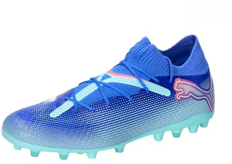 PUMA Future 7 Pro MG, Soccer Shoe Unisex Adulto, Bluemazing White-Electric Peppermint, 44 EU