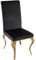 riess-ambiente.de Eleganter Stuhl MODERN BAROCK schwarz Samt goldene Stuhlbeine aus Edelstahl | Esszimmerstuhl