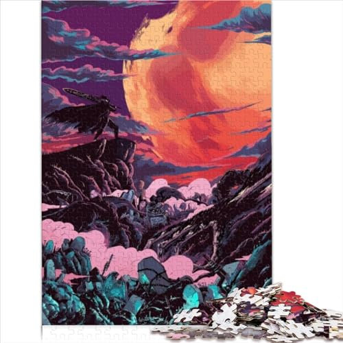 Pädagogische Herausforderung Bloodborne game1000-teiliges Puzzle für Erwachsene, Papppuzzle für Kinder ab 12 Jahren, tolles Geschenk für Erwachsene, Größe (26 x 38 cm)