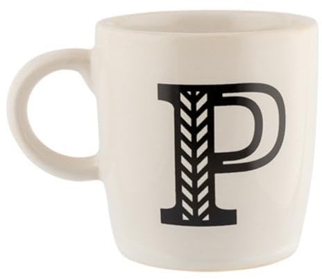 FabFinds Hugga Mug with Initials Classic Ceramic Mug Large Gift Coffee Cups 330ml (P)