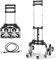 HOMFME Folding Hand Truck, 80KG Capacity Stair Climbing Cart with 10 Wheels, Adjustable Handle and Expanding Cord, Aluminium Moving Trolley for Goods, Shopping and Travel