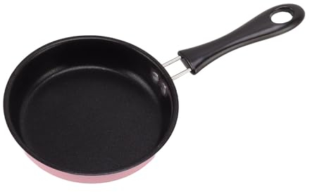 MEKOTRIN Bratpfanne 12CM Kleine Pfanne Antihaft Eierpfanne Induktion Geeignet für Braten von Eiern, Steak, Schinken und (rosa)