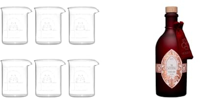 The Illusionist Distillery Sentinel Rum Tumbler, Set di 6 bicchieri da 250 ml + The Sentinel Scented Rum 41% Vol. 500 ml