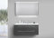 Intarbad ~ Glaswaschbecken 120 cm Badmöbel Set mit Unterschrank, Lichtspiegel Shorewood IB1335