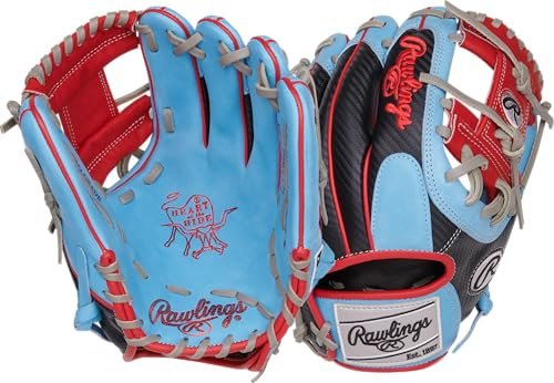 Rawlings | Heart of The Hide Series Baseball Glove | 11.5' | RHT | Hypershell - Pro I Web | Columbia Blue