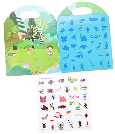 WHAMVOX Ruhiges Kinderbuch Sticker-sammelbuch Wiederverwendbares Stickerbuch Kleinkind Bücher Kinderspielzeug Kinderpuzzle Buch Frühes Lernen Aufkleber Für Kinder Gelee-Aufkleber