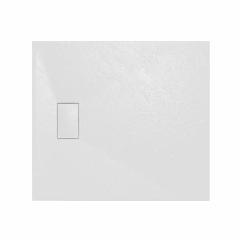 Aquariss SMC Slate Effect Shower Enclosure Tray 1000x900mm Rectangular Wetroom Shower Base White