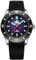 PHOIBOS Automatische Herren-Taucheruhr bis 300m mit Wellenmuster-Zifferblatt und Kautschukarmband Wave Master PY010R (Violett)