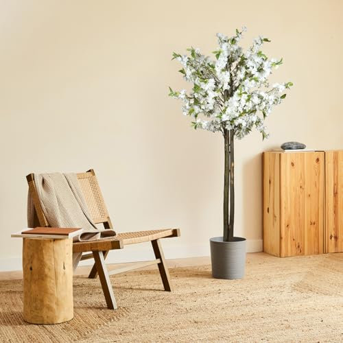 BLAINE | Amandier Blanc 150cm | Plantes Artificielles Interieur | Plantes Artificielles | Plante Artificielle Exterieur | Grande Plante Artificielle Interieur | Arbre Artificiel | Fausses Plantes