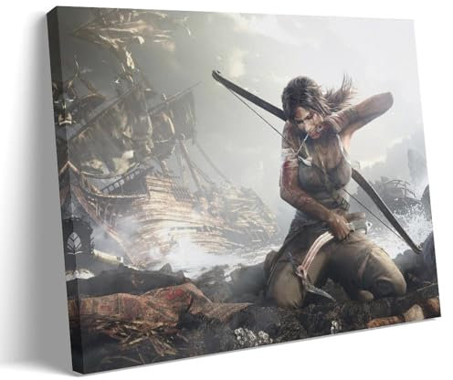 NVBKJH Tomb Raider Main Character Art Poster Dekorative Malerei Leinwand Wandkunst Wohnzimmer Poster Schlafzimmer Malerei 12x18inch(30x45cm)