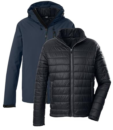 Killtec Herren Kow 95 Mn Jckt Outdoorjacke/3 in 1 Funktionsjacke mit Kapuze und einzippbarer Steppjacke