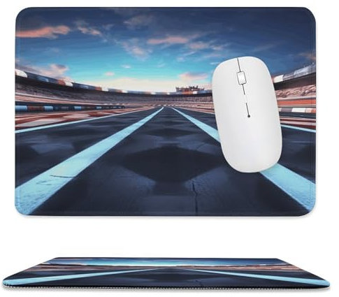 LFDSYEOQ Race Track Mouse Pad Computer Mouse Mat with Anti-Slip Rubber Base, Easy Gliding, Spill-Resistant Surface for Gaming Office Home