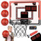 OSDUE Panier Basket Enfant, 40 * 30cm Mini Jeu de Basketball Mural Panier Basket Interieur avec Tableau d'affichage électronique 3 Ballons et Pompe à Air Télécommande Lumières LED 7 Couleurs