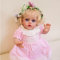 RXDOLL 26 cm Mini Reborn Baby Puppe Realistische Weiche Tuch Körper Handgemachte 3D Haut Blonde Haar Real Life Posable Lebensechte Neugeborene Bebe Spielzeug Geschenke für Kinder