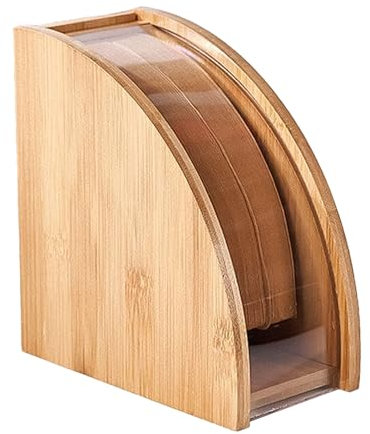 Soporte de papel Filtro - Soporte De Filtro De Café De Madera, Soporte De Red De Espacio | Práctico Organizador De Madera Natural Con Mango Para Encimeras, Zonas De Café, Cafeterías Y Cocinas Domes