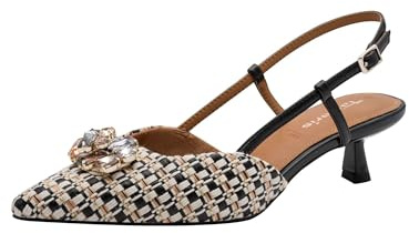 Tamaris Slingpumps Materialmix Textil/Synthetik