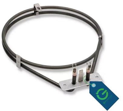 G GRIMALDI Resistenza Forno Ventilato 2000W 230V 2SP compatibile con REX AEG ZOPPAS ZANUSSI ELECTROLUX codice 3570284038 3570424055 ricambio circolare aria calda posteriore elemento riscaldante