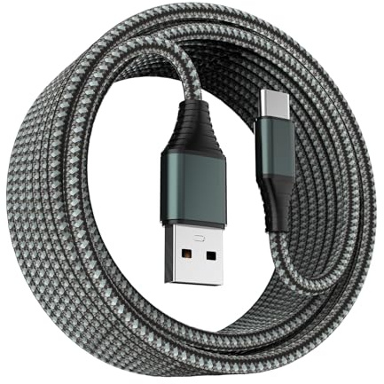 TIGOJH Long USB C Cable 10M USB A to USB C Cable Fast Charging Cord Compatible with MacBook/PS5 Controller/Switch/Galaxy/LG/Pixel/Moto and More Type C Devices