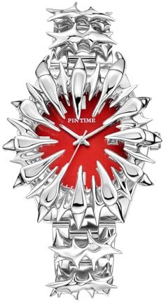 CARLIEN Einzigartige Armbanduhr für Herren, coole Gothic-Y2K, Retro-Vintage-Armbanduhr | Edelstahl, seltsame Uhren für Herren, leuchtend, wasserdicht