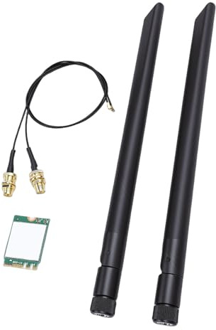 EIMSOAH AX1675X WiFi 6E M.2 Wireless Card 2.4G 5G 6G Triple Band Bluetooth 5.3 PC Network Adapter for, Dual Antenna Support, Compatible with Mesh WiFi and 7 Routers