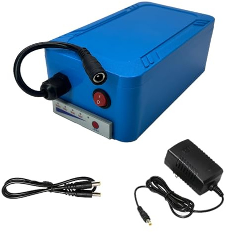 HJGHY 12V 10000mAh Polymer Lithium Battery 12V Power Bank for Night Fishing Light/Headlamp 12 Volt Outdoor Portable Batteries with Charger and Adapter Cable