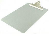 Q Connect Foolscap A4 Steel Grey Metal Heavy Duty Clipboard