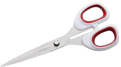 Pedrini 04GD001 Forbici con Rivestimento, Titanio, Bianco, 18 cm