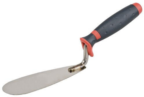 kwb Zungenkelle Edelstahl, 160 mm, Dachkelle, Gummigriff in rot schwarz, Profiqualität, Zungenform