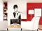 Grandora Wandtattoo Audrey Hepburn I schwarz (BxH) 58 x 80 cm I Wohnzimmer Schlafzimmer Flur Küche Aufkleber Sticker Wandaufkleber Wandsticker Stars W852