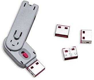 Syba SY-ACC20165 USB-Port-Blocker mit 1 Schlüssel und 4 USB-Sperre, physische Sicherheit, blockiert Nicht zugelassene Geräte SY-ACC20165