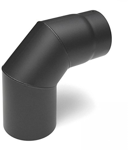 raik Rauchrohrbogen/Ofenrohrbogen 90° 3-teilig 120 mm Durchmesser Stahlblech 2 mm Gussgrau SH019-120-gg