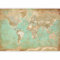 murando - Papier peint panoramique Carte du monde 400x280 cm - Revêtement mural décoration salon - Cartes des continents inscriptions en anglais rétro monde vintage vert k-A-0105-a-a