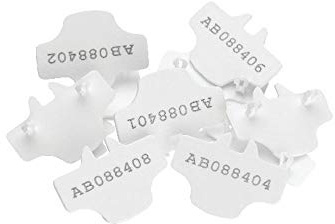 Numbered Seal, White, Pack of 500