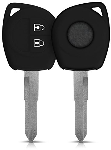 kwmobile Autoschlüssel Silikon Hülle kompatibel mit Suzuki 2-Tasten Autoschlüssel - Schlüsselhülle in Schwarz