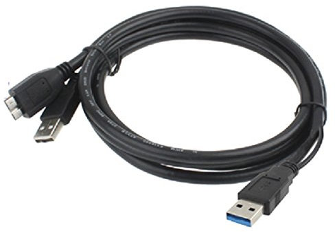 Câble Micro USB 3.0 en Y pour Disque Dur Externe - Splitter USB 3.0 - Wii U - 50 cm