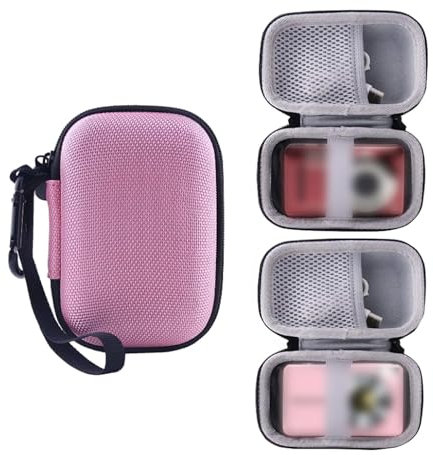 WERJIA Kinder-Kameratasche für Lecran/Actinow/Kodak PIXPRO Friendly Zoom FZ53/FZ43 Digitalkamera und weitere Marken Kinderkameras (Pink)