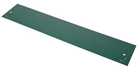Rasenkante Metall Ergänzungsstück - 3er Set - 1,95m Verlegelänge - Garten Beeteinfassung Metall 13,5cm hoch - Stabile Beetbegrenzung Metall - Formbare Metall Rasenkante je 0,7m Länge - Farbe grün