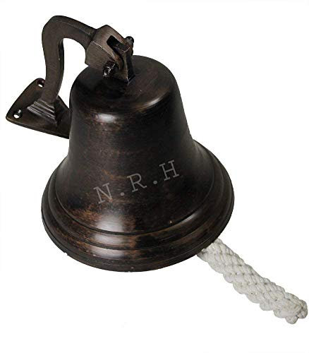 Nautical Replica Hub Schiffsglocke mit antiker Oberfläche, 10,2 cm, Montagehalterung, Heimdekoration, Geschenk