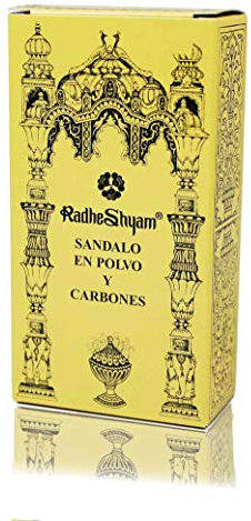 Radhe Radhe Räucherstäbchen, Sandelholz, Pulver und Kohle, 100 g, 400 g