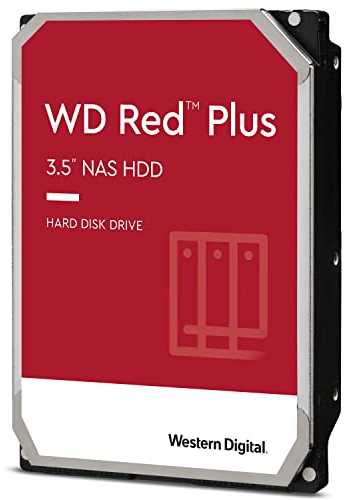 WD Red Plus NAS 3.5 Disco Rigido Interno, 3TB - Classe 5.400 RPM, SATA 6 GB/S, CMR, Cache 64 MB